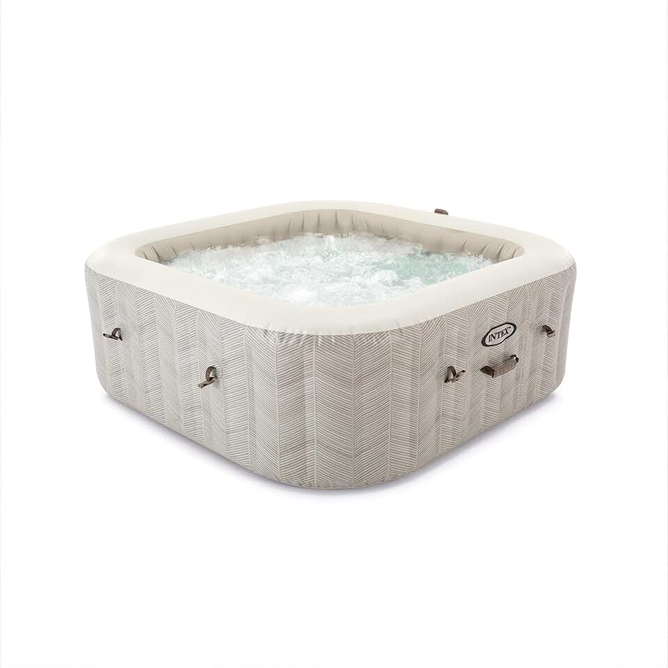 etevert 28472NP PureSpa Chevron Deluxe Gonflable 6 Places 170 Buses PVC Multicolore 196 x 196 x 71 cm