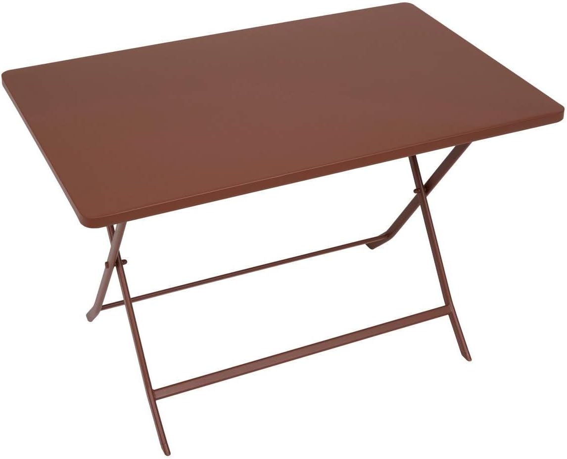 etevert - Greensboro - 110x70 cm - table pliante 4 places acier acajou
