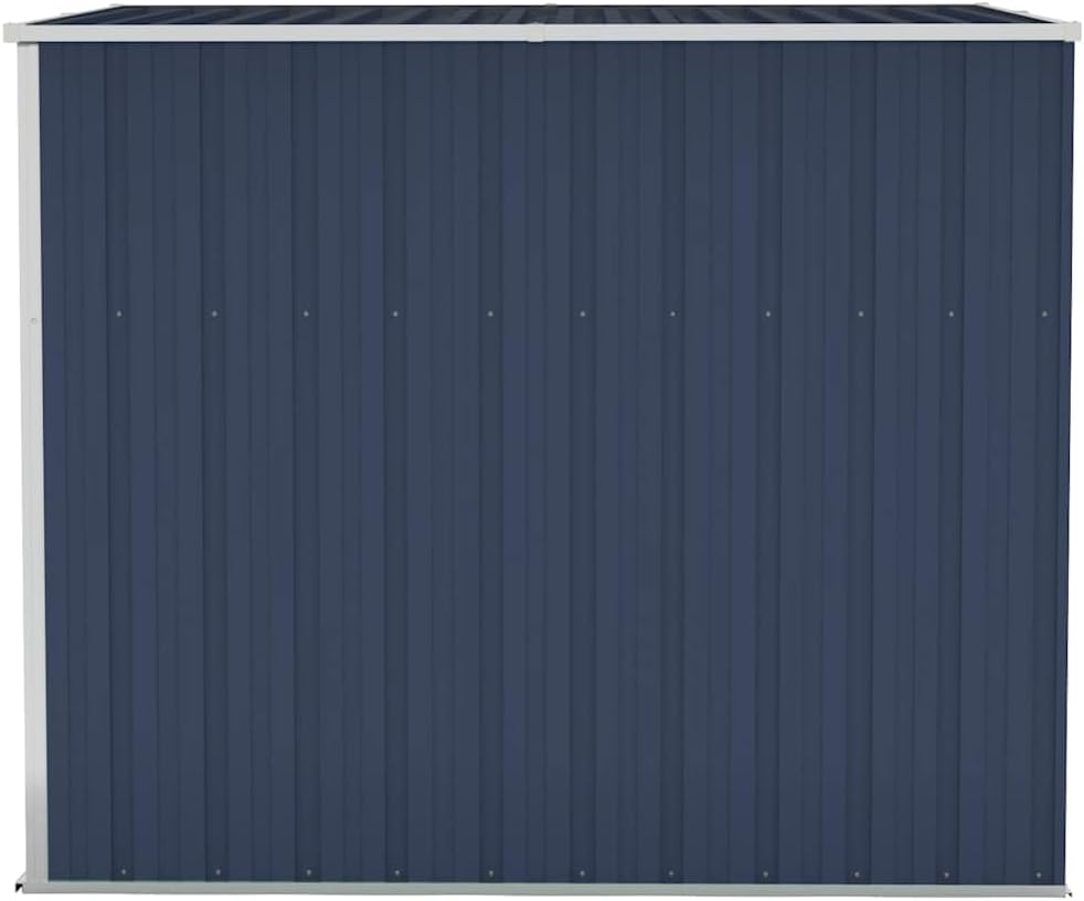 etevert Abri de Jardin Mural Anthracite 118x194x178 cm Acier