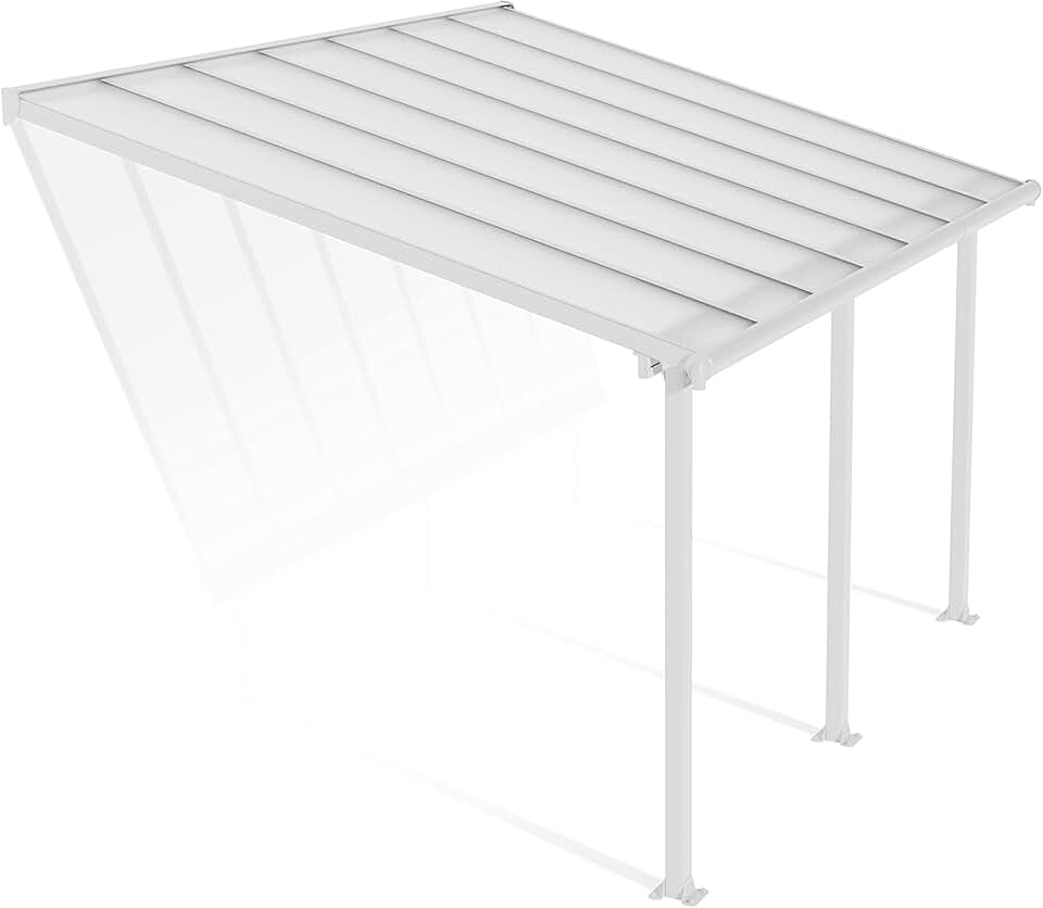 etevert by etevert - Olympia - 12.8 m² - Aluminium, polycarbonate, blanc, pergola moderne