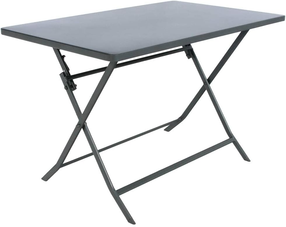 etevert - Greensboro - 4 places, rectangulaire, acier renforcé, gris graphite