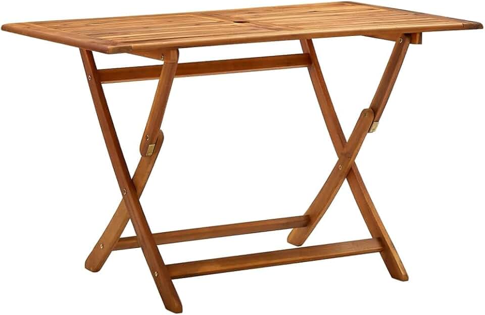 etevert - Table pliante extérieure - 120x70x75 cm - acacia massif
