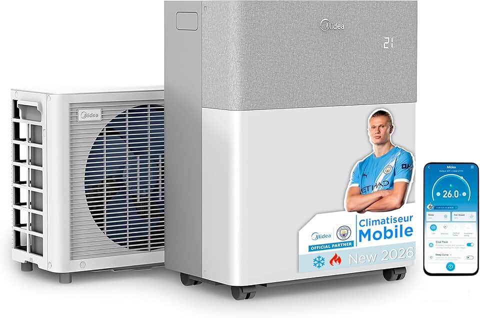 etevert - PortaSplit 12000BTU - 3,5kW, 4-en-1, silencieux, portable etevert