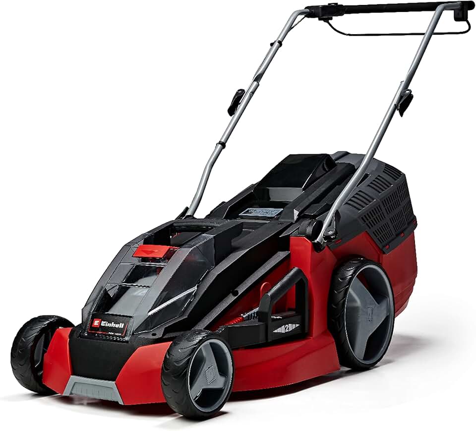 etevert Tondeuse à Gazon sans Fil GE-CM 43 Li M KIT Power X-Change (36V, Largeur de Coupe 43 cm, Surface conseillée 500 m²) Livré avec 2 Batteries 4,0 Ah et Chargeur