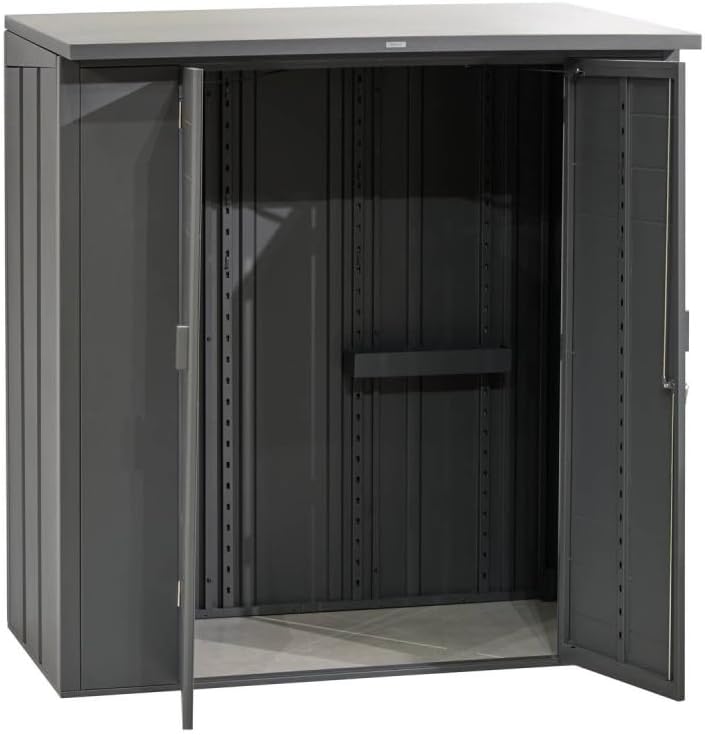 etevert - Abri de Jardin Forgia 2,2m² - acier graphite robuste