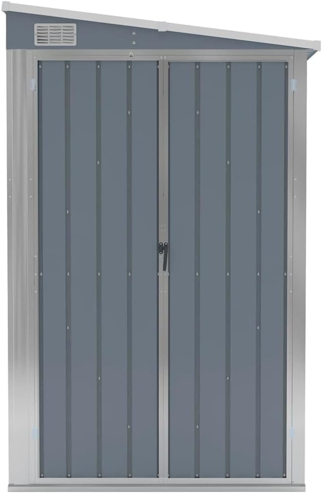 etevert Abri de Jardin Mural Gris 118x382x178 cm Acier galvanisé, Maison & Jardin, Pelouses & Jardins, Vie en extérieur, Structures extérieures, Cabanes & abris de Jardin, Gris, (Poids 47.9KG)