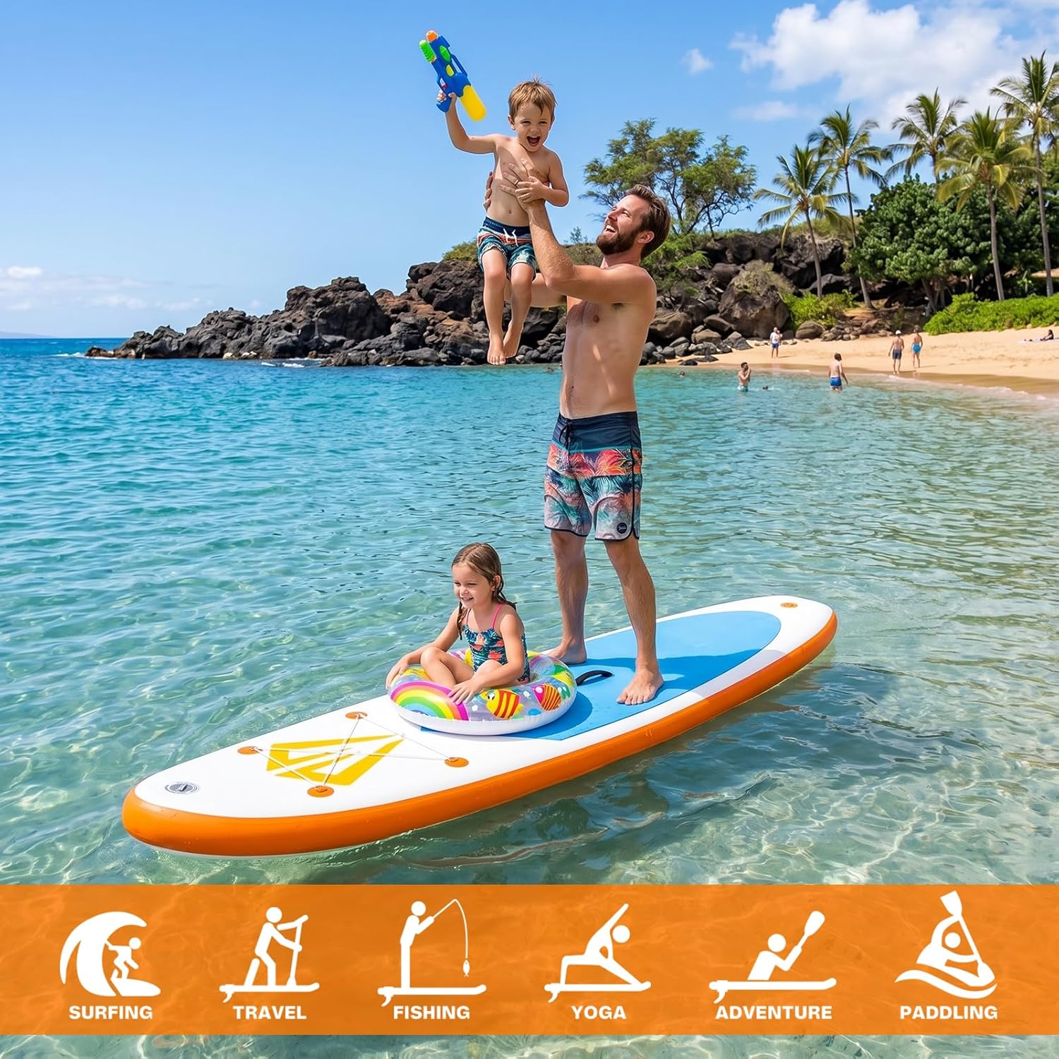 etevert - Paddle Gonflable Adulte - Stand Up - accessoires complets, stabilité, design premium