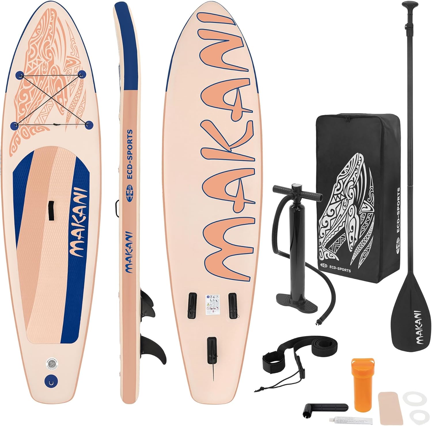 etevert Stand Up Surf Paddle Board Gonflable 305/308/320/380 cm | PVC | jusqu'à 120/150 kg | Épaisseur 10/15 cm | Planche de Surf Pagaie Sac de Transport Pompe à Air | Diverses Couleurs Modèles