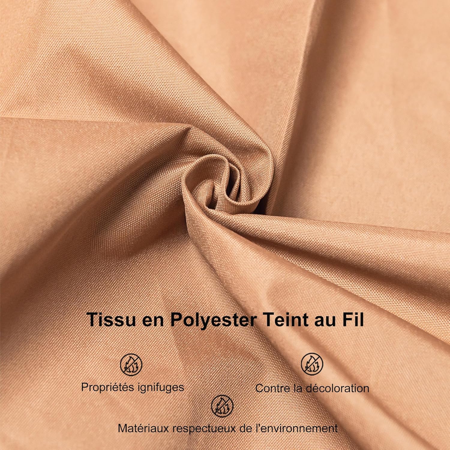 etevert - tonnelle jardin extérieur - 6x3,65m - alu, éclairage, rideaux, gouttière, poteaux renforcés, bronze