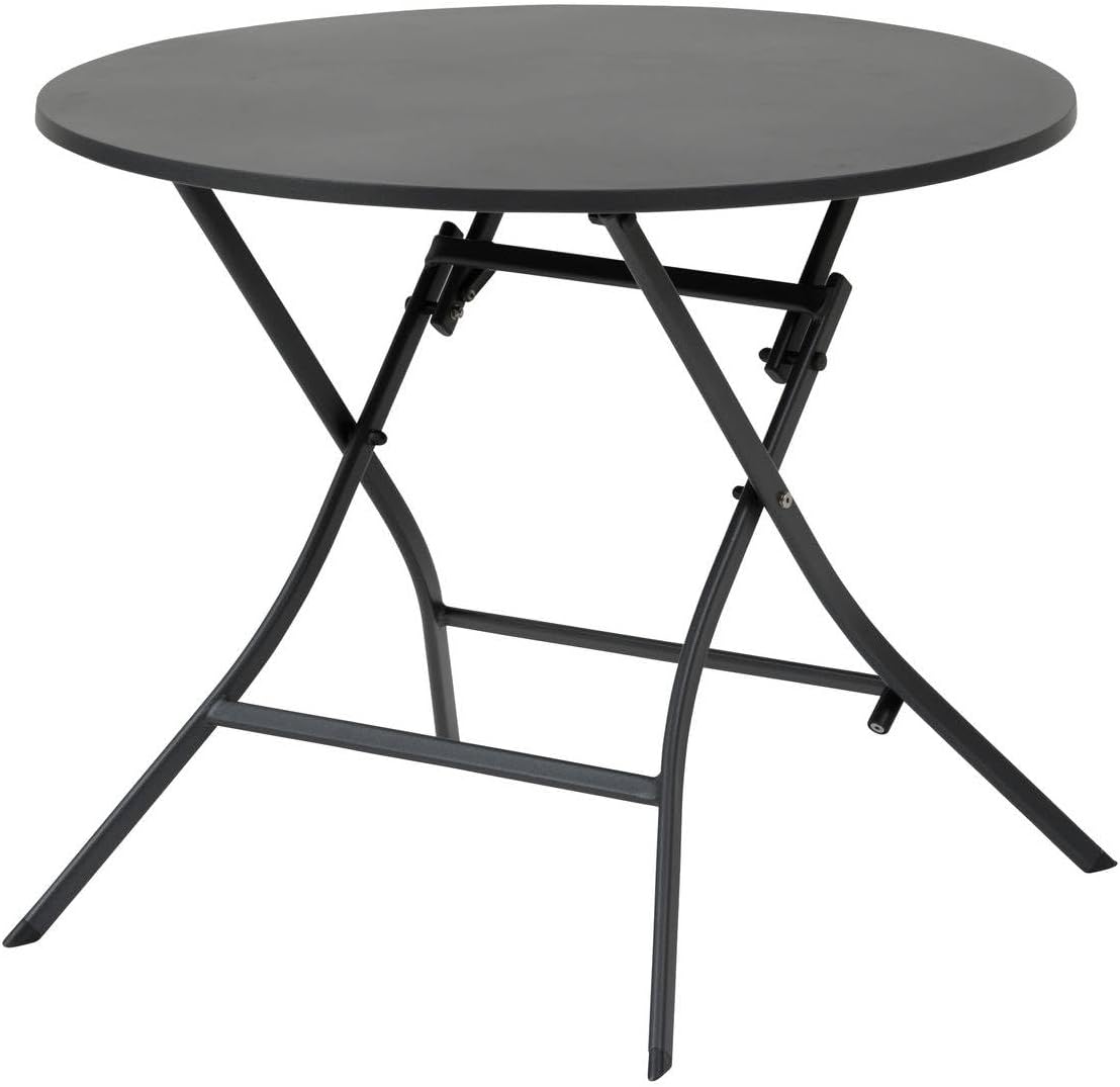 etevert - Greensboro série - ronde pliante 4 places - acier époxy renfort
