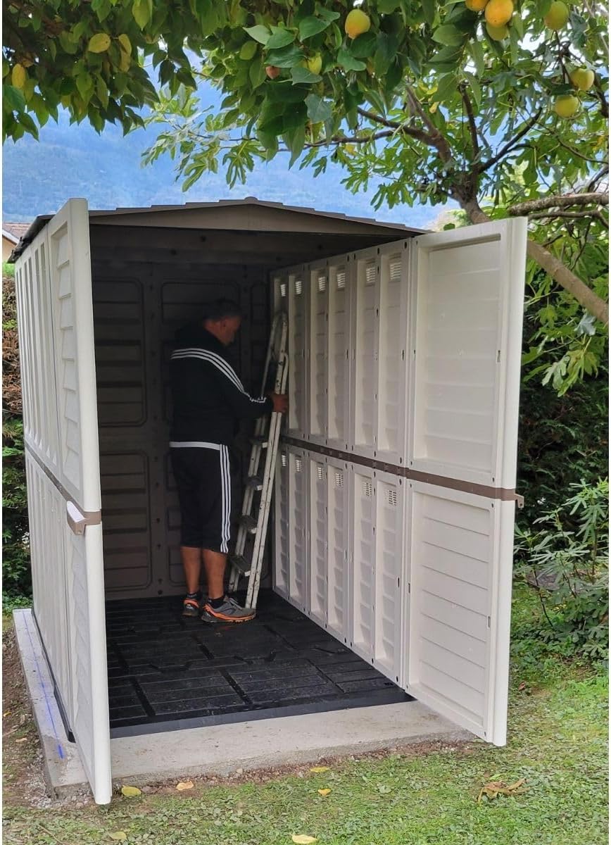 etevert - Abri de Jardin XL 3,14m², double paroi, anti-UV, 5500L