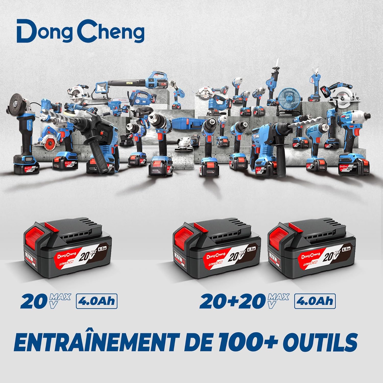 etevert - Tronçonneuse sans fil 40V - 38 cm - Moteur brushless, 2 batteries 4 Ah