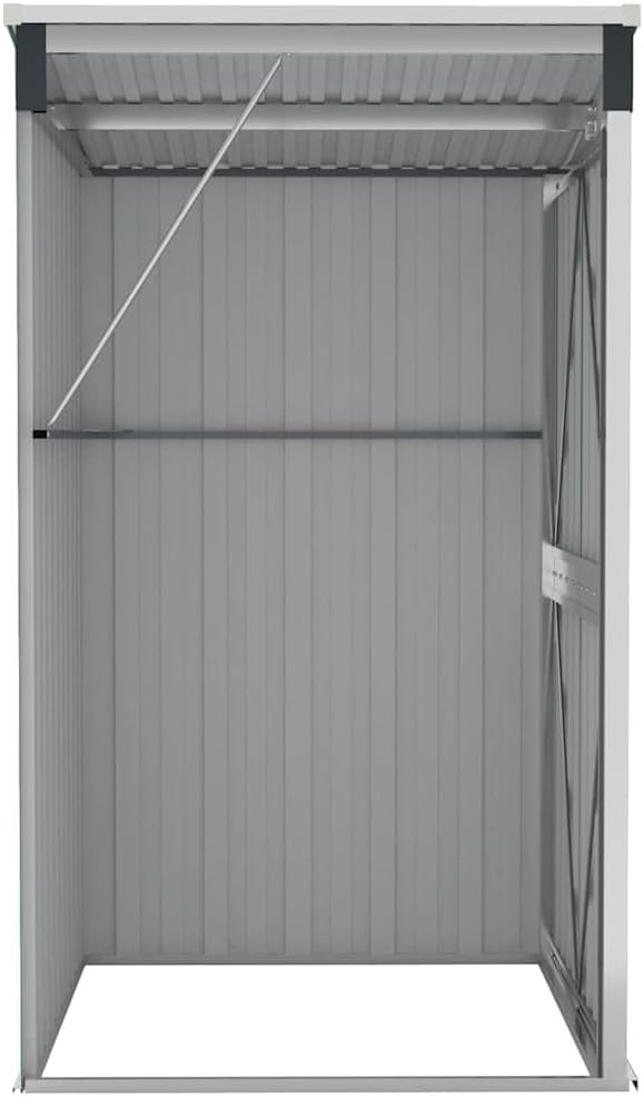 etevert Remise de Jardin Murale Anthracite 118x100x178 cm Acier,Structures extérieures, Cabanes & abris de Jardin,316219