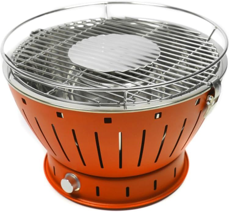 etevert - Barbecue portable sans fumée - 35cm diamètre - charbon de bois