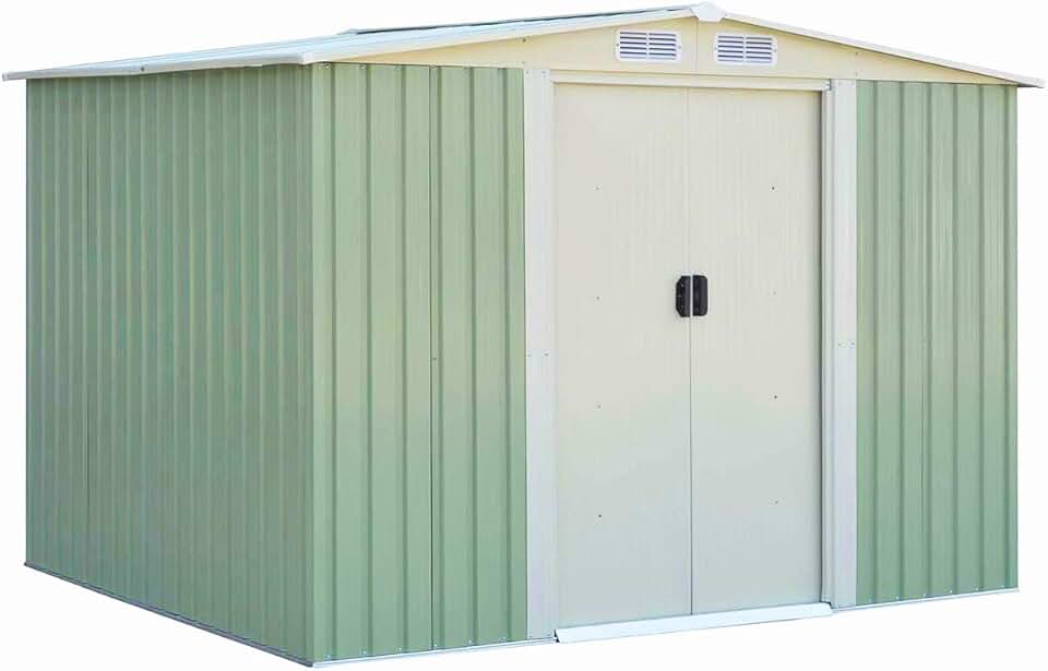 etevert - Abri de Jardin Série Stockage - 205x257x175,5 cm - porte coulissante, toit galvanisé, aération