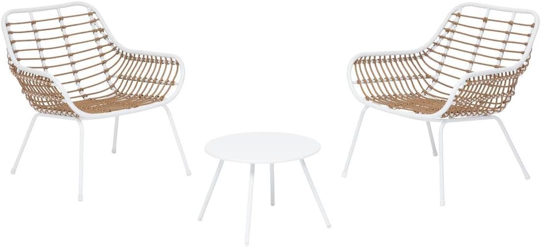 etevert - Paopao Duo - acier époxy blanc 2 places - compact et élégant