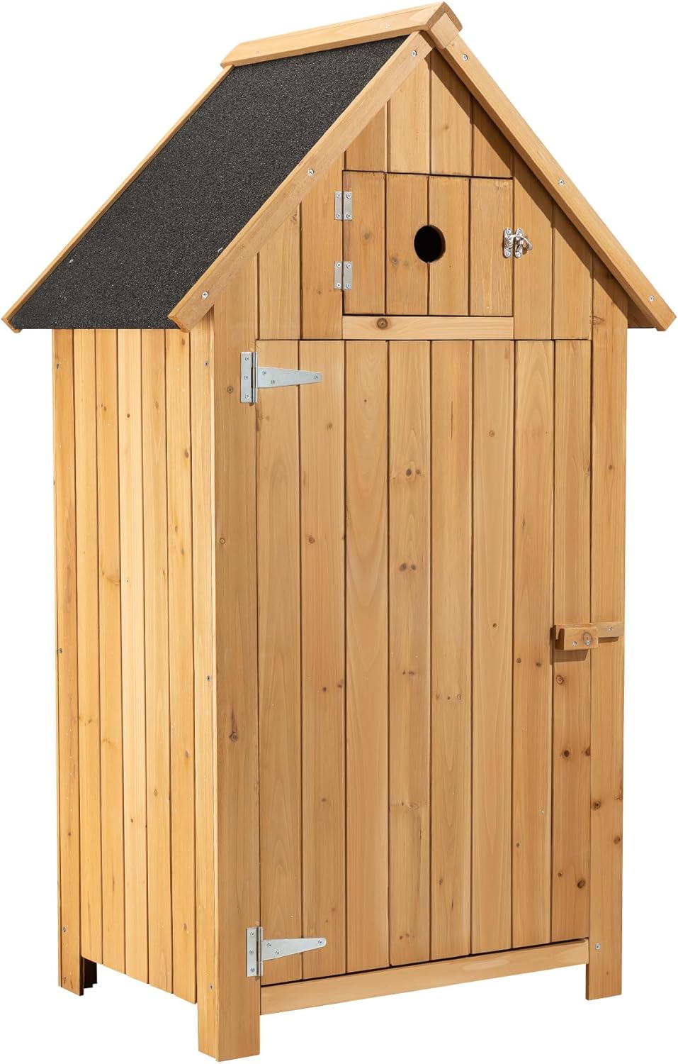 etevert - Abri de jardin bois - 770x540x1370mm - toit bitume, 2 portes